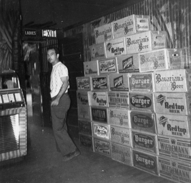Beer Boxes at Kender's Bar 1951